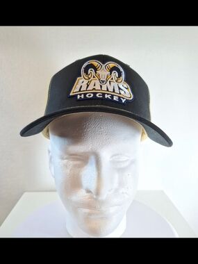 NHL Rams Hockey Black and Gold Snapback Hat